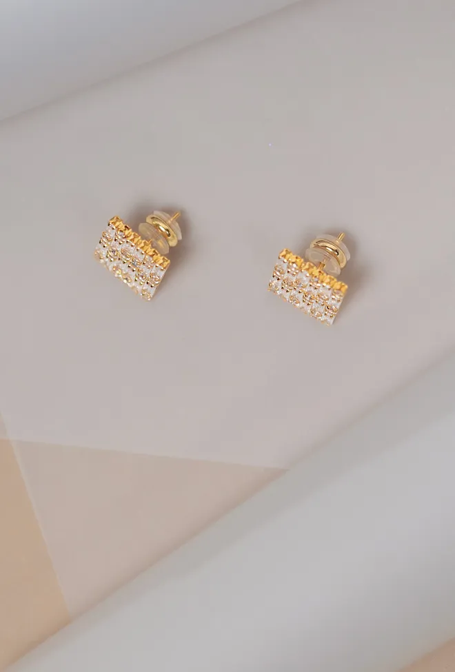 Caroline Svedbom Evelyne Earrings Gold Crystal øredobber 2
