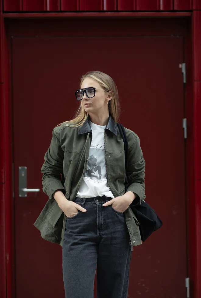 Anine Bing Sean Jacket Army Green jakke