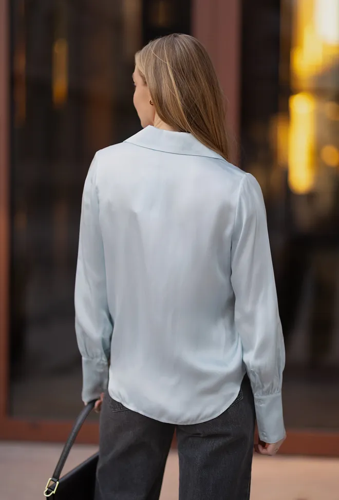 Anine Bing Bethany Shirt Pale Blue skjorte bluse 4