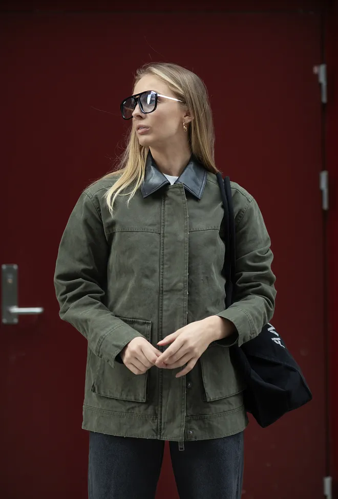 Anine Bing Sean Jacket Army Green jakke 4