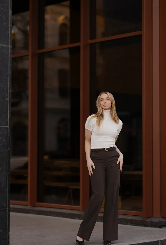 Andiata Katya Trousers Mocha dressbukse 2