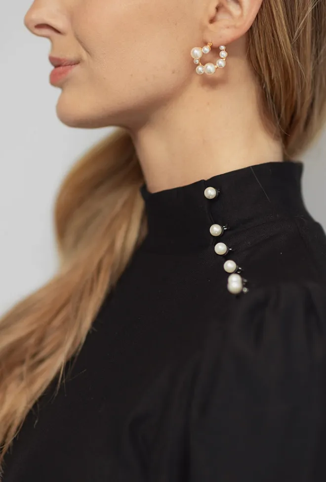 Gestuz GZ Rifa Button Balloon Top Black topp 7
