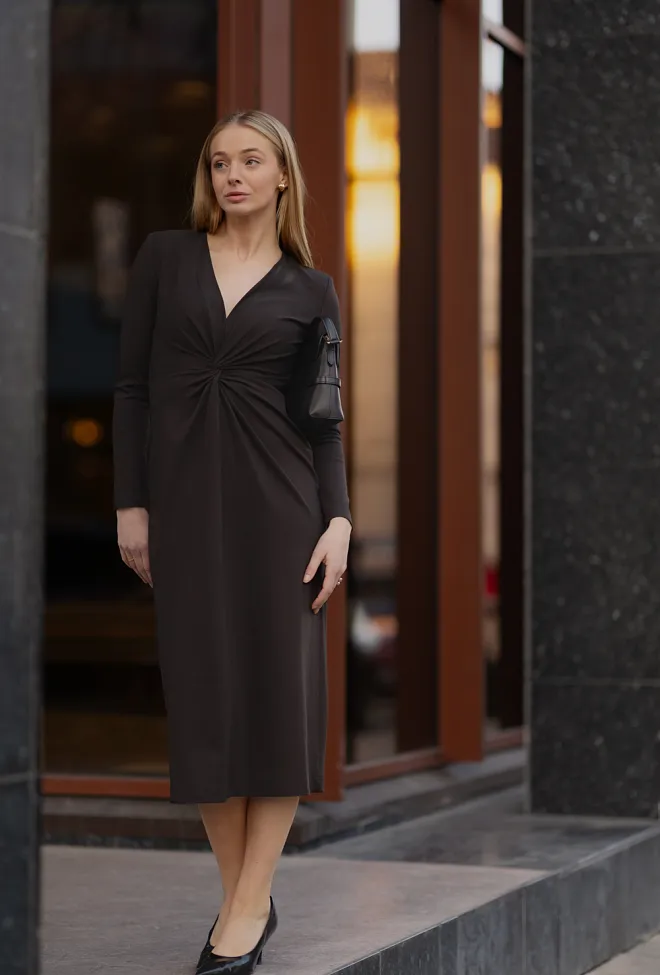 Andiata Nellie Dress Mocha kjole
