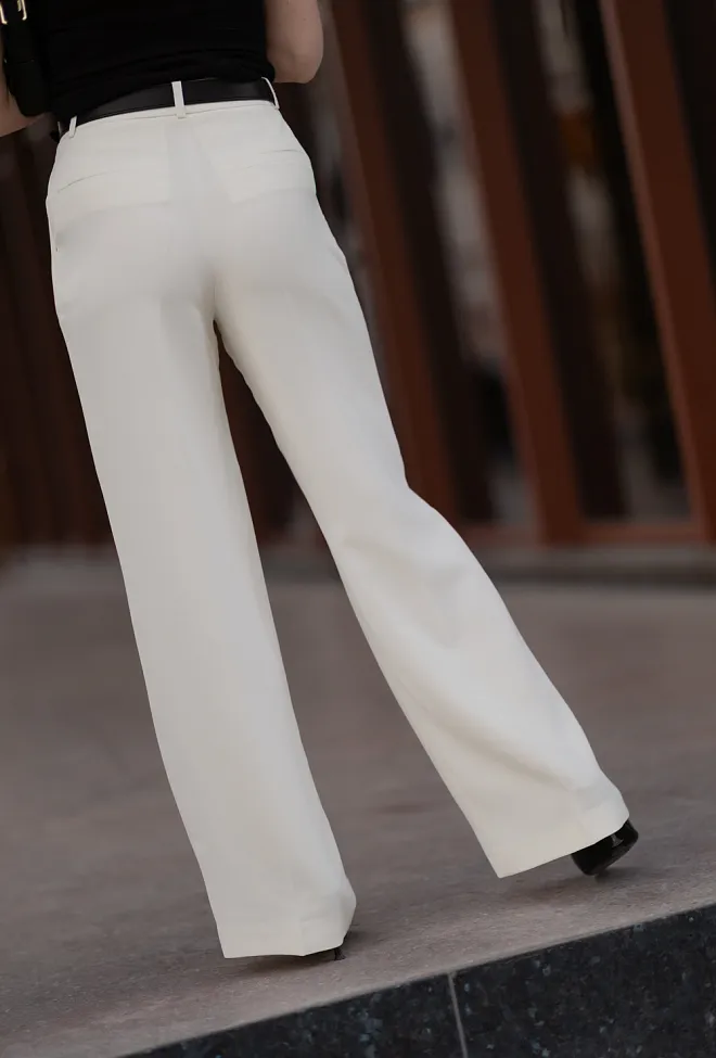 Andiata Gytta Trousers Chalk White dressbukse 4 7