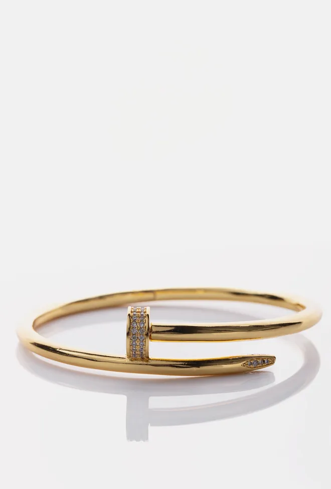 HiiL Studio Crystal Clasp Bracelet Gold armbånd 4