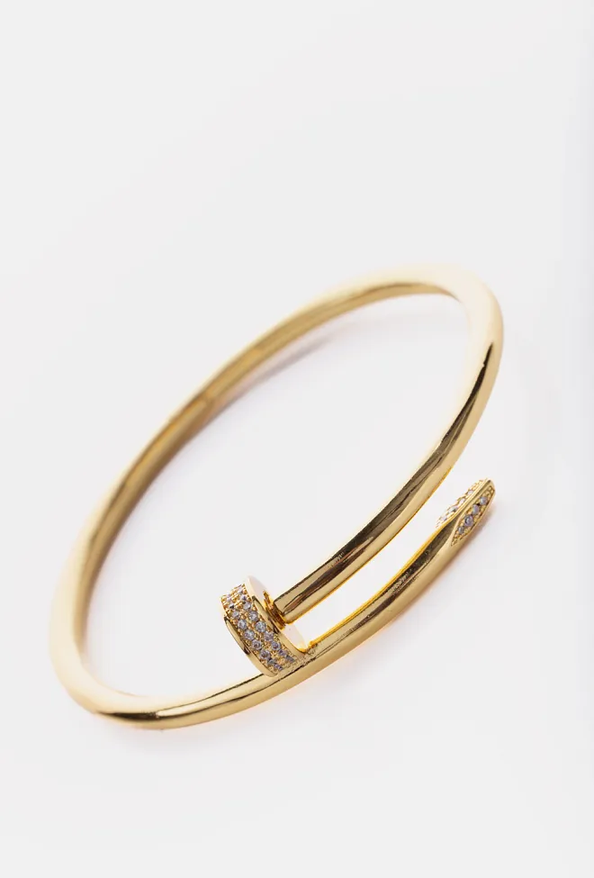 HiiL Studio Crystal Clasp Bracelet Gold armbånd 5