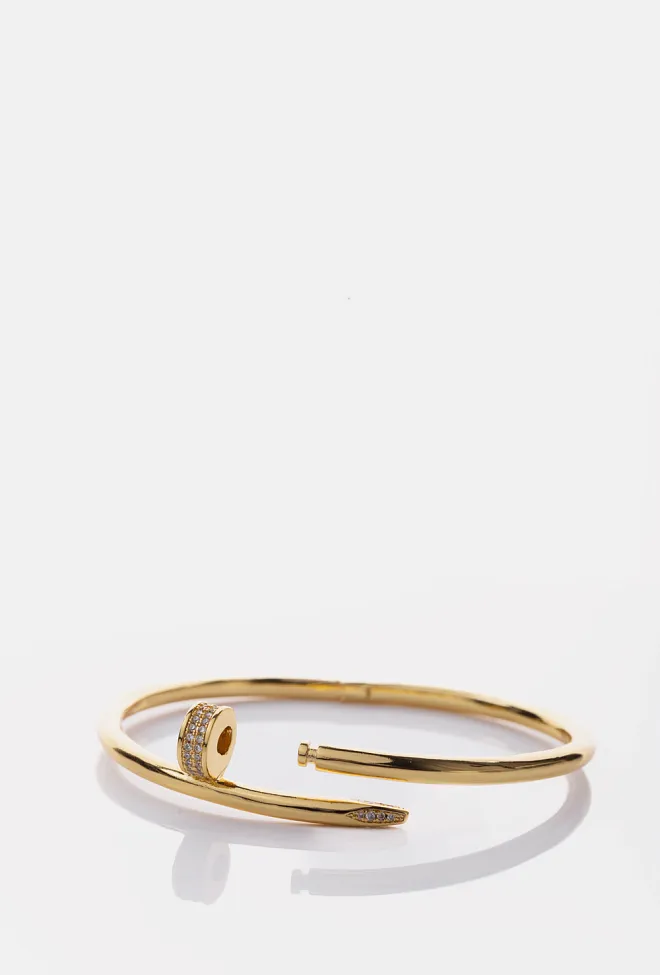 HiiL Studio Crystal Clasp Bracelet Gold armbånd 8