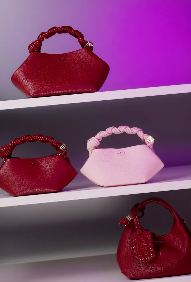 GANNI Bou Bag Mini Grained Chalk Pink veske 4