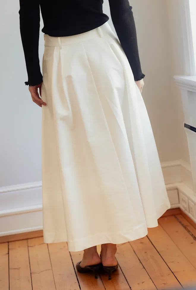 Christian Aks Anna Cotton Skirt White skjørt 4