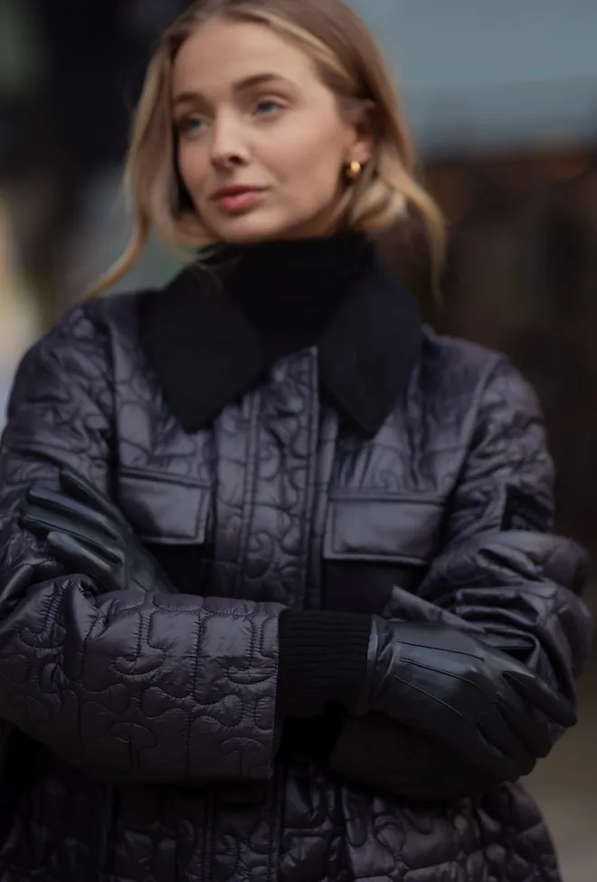 Day ET Day Leather Knit Glove Black hansker 5