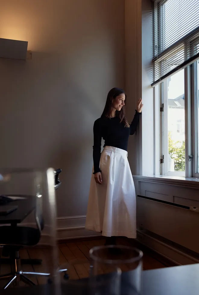 Christian Aks Anna Cotton Skirt White skjørt 5