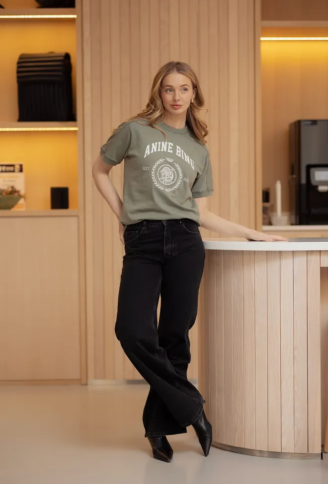 Anine bing Jaylin Tee Collegiate Washed Sage t-skjorte 8