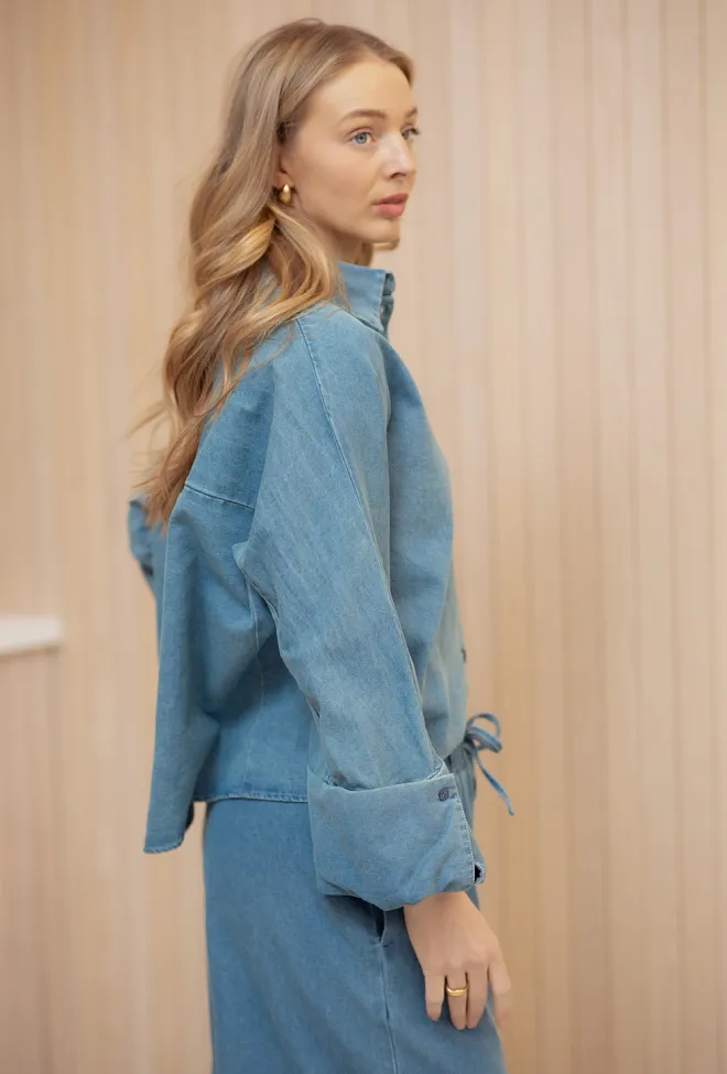 Iben Atari Denim Shirt Chambray Blue denimskjorte 5