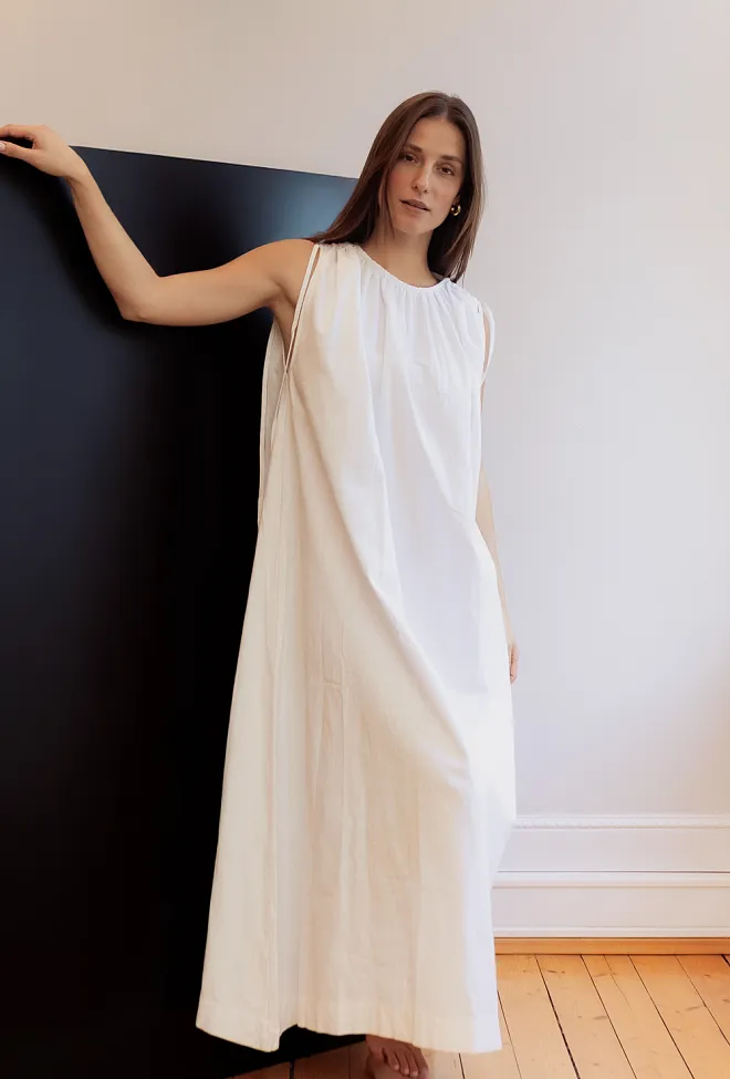 Christian Aks Gia Linen Dress White kjole 