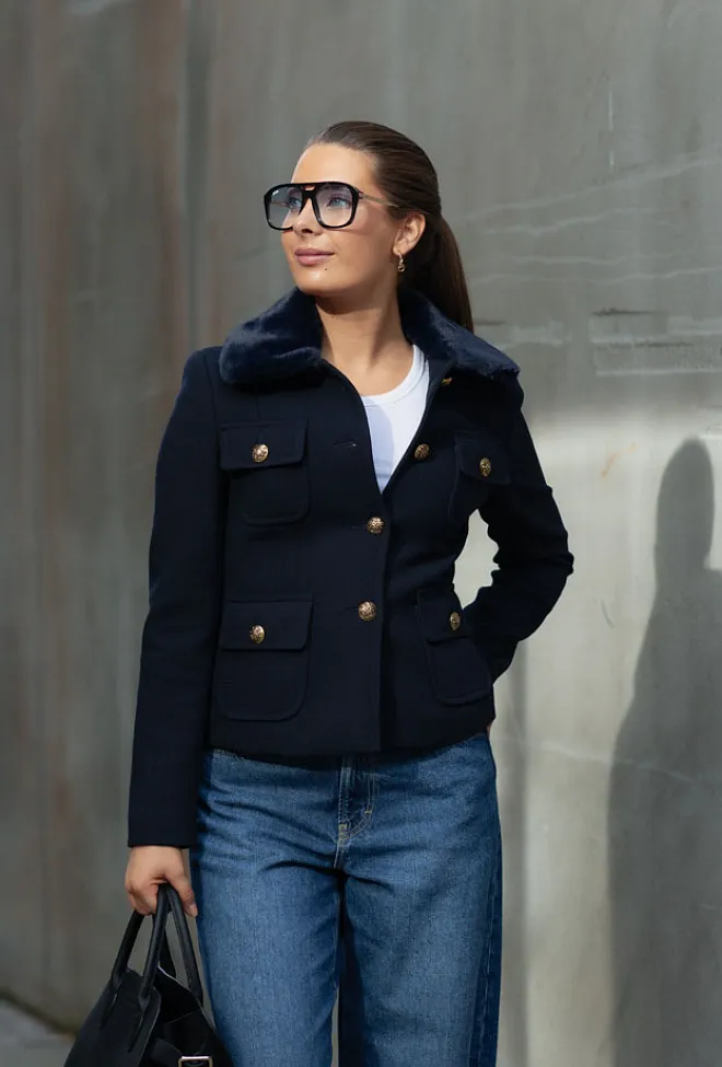 Andiata Stacey Blazer Night Sky ulljakke