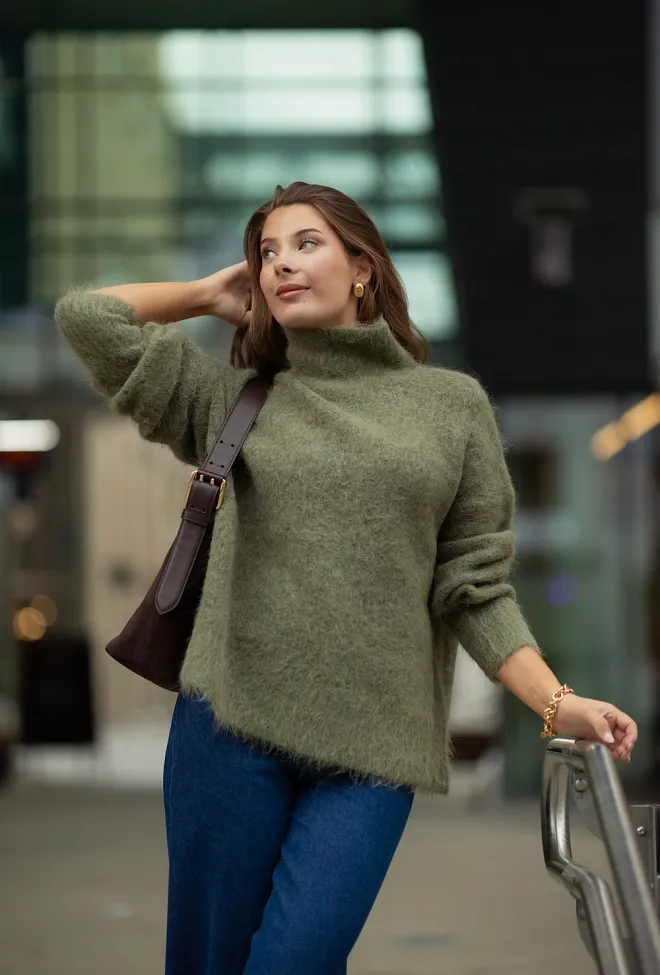 American vintage Niby Turtleneck Khaki genser 4