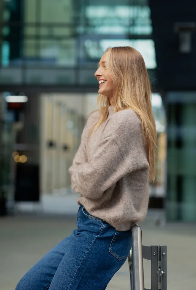 Gestuz Debbie GZ Pullover Warm Sand Melange genser 6
