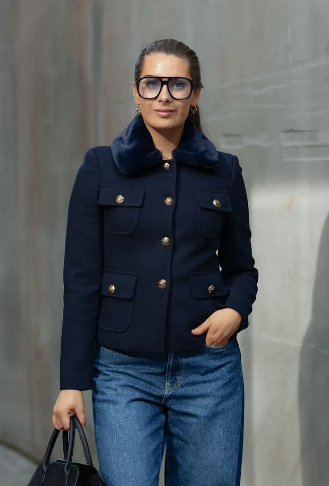 Andiata Stacey Blazer Night Sky ulljakke 4