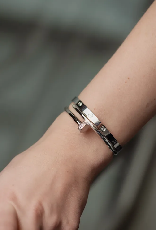 HiiL Studio Jewelry Solid Bangle Silver armbånd 4