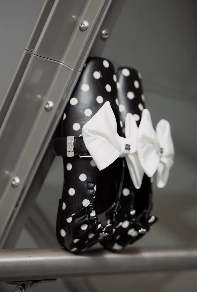 GANNI Sue Ballerina Printed Pelinova Black ballerinasko 4