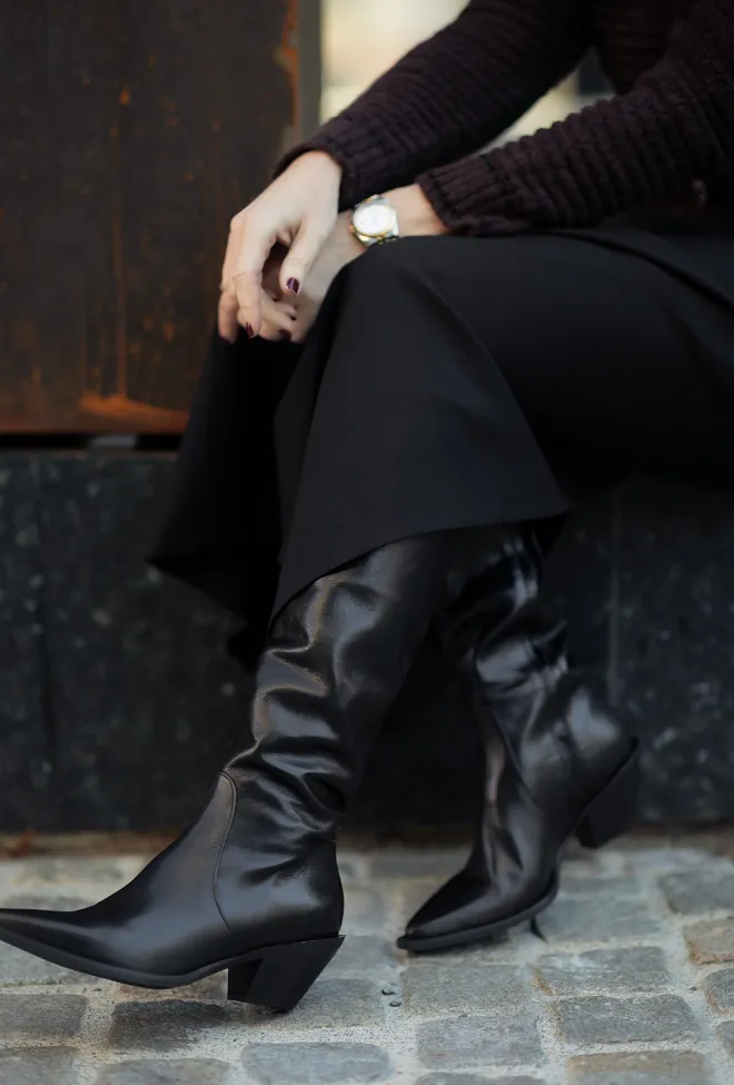Bukela Josie Leather Boots Black støvletter 9