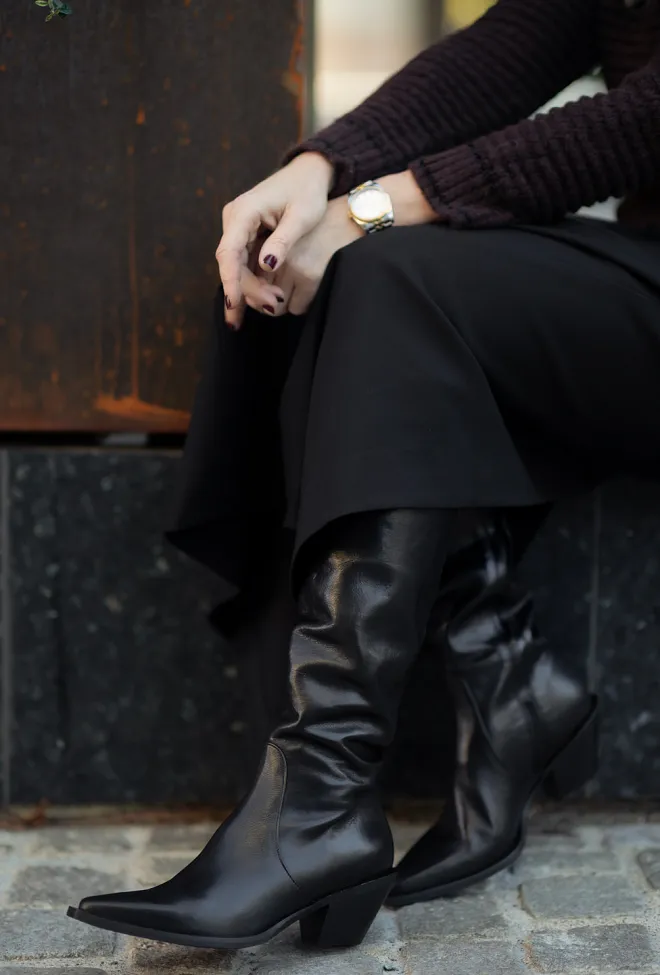 Bukela Josie Leather Boots Black støvletter 10