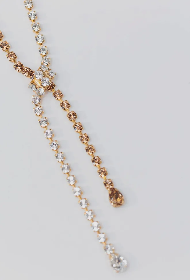 Caroline Svedbom Yvette Necklace Gold Topaz Combo halskjede