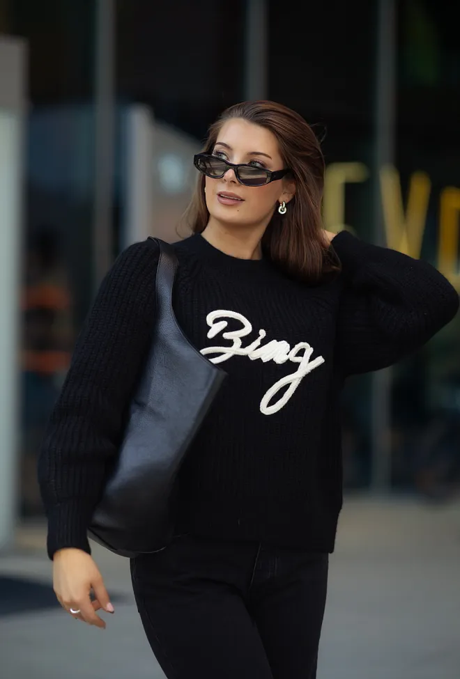 Anine bing Kendrick Sweater Bing Black genser