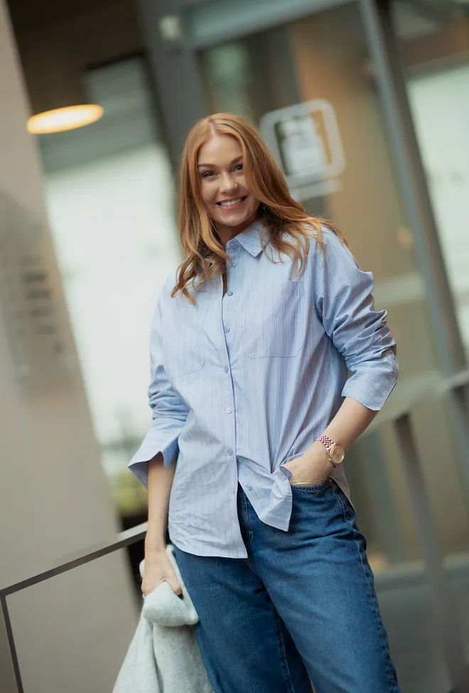 Carma collection Linn Shirt Blue Striped skjorte 2
