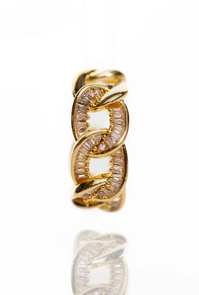 Hiil studio jewelry Large Crystal Lenk Ring Bold 4