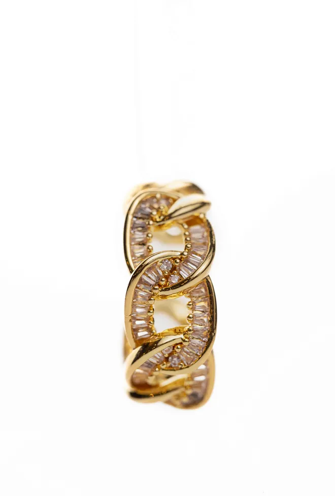 Hiil studio jewelry Large Crystal Lenk Ring Bold  5