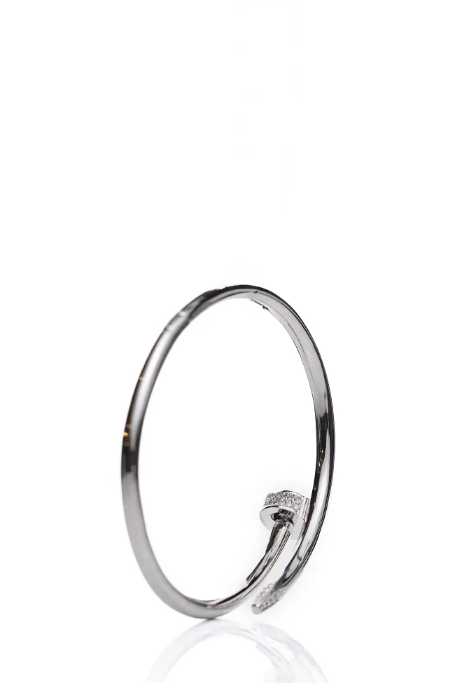 HiiL Studio Jewelry Crystal Clasp Bracelet Silver armbånd 5