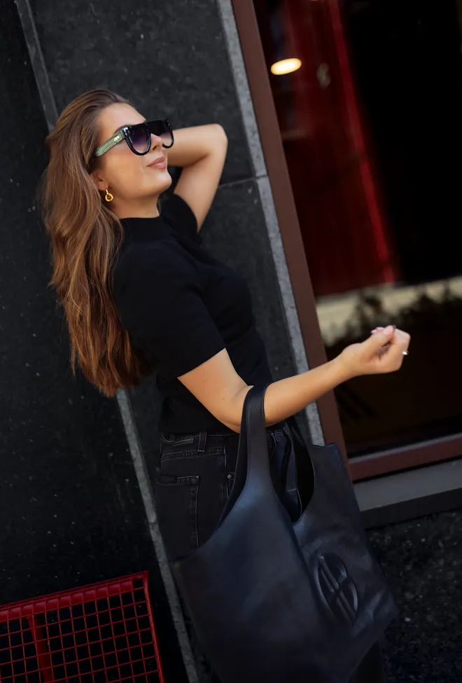 The Product Merino Short Sleeve Polo Black topp 2