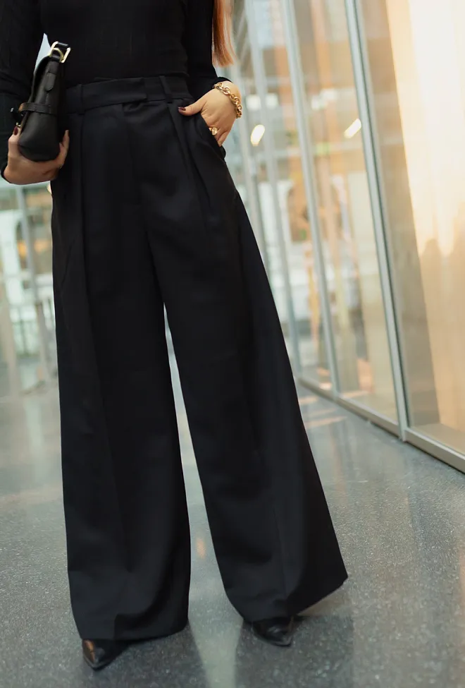 Anine Bing Lou Trousers Black dressbukse