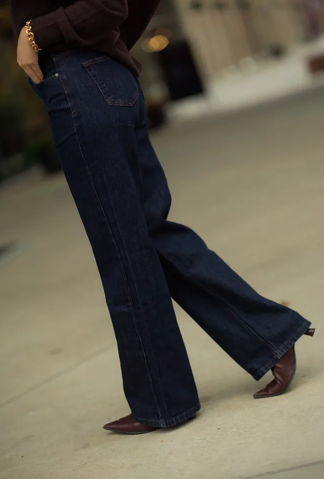 My essential wardrobe The Louis 139 High Wide Dark Blue Unwash jeans 3