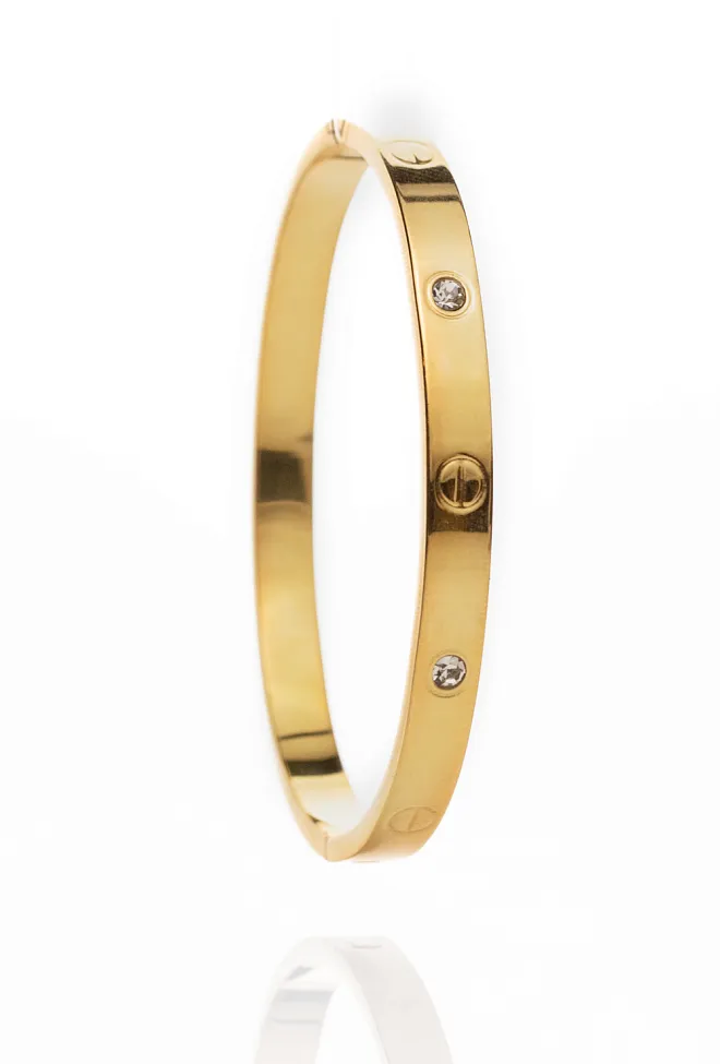 HiiL Studio Jewelry Solid Bangle Gold armbånd 4