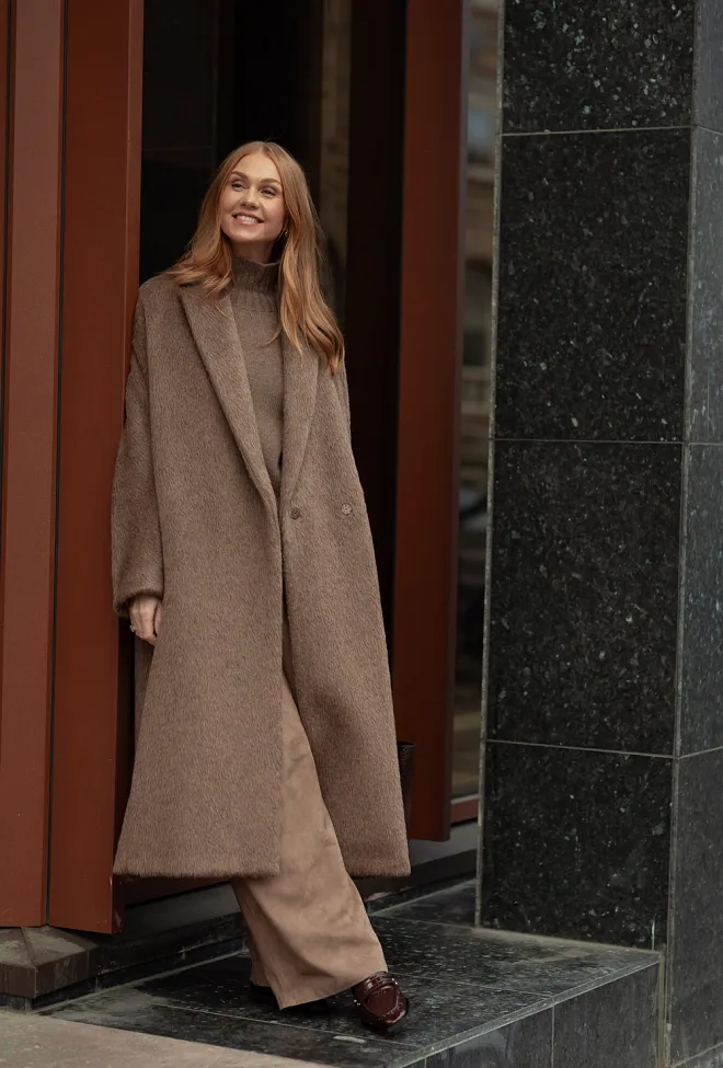 Max Mara Giorgia Coat Brown ullkåpe 2