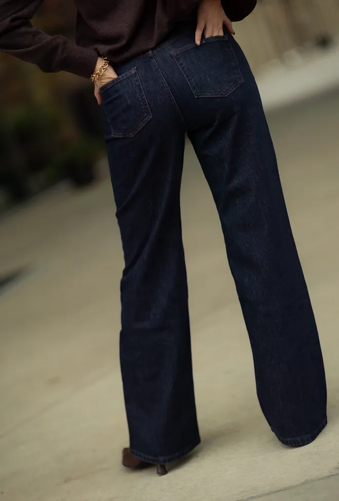 My essential wardrobe The Louis 139 High Wide Dark Blue Unwash jeans 4