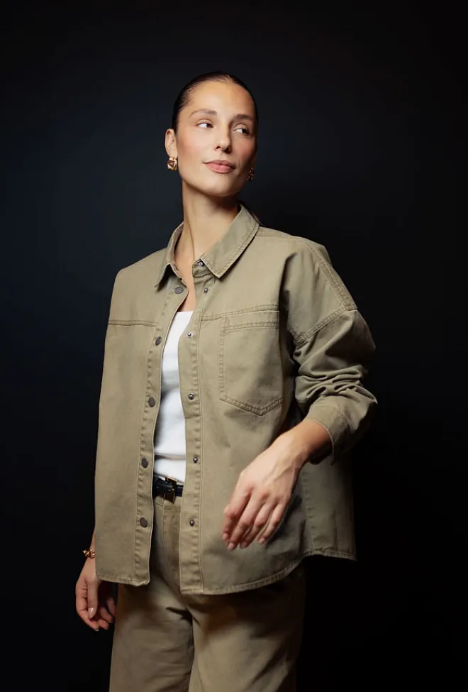 My essential wardrobe MW Lisva 179 Shirt Light Capers Washed skjorte