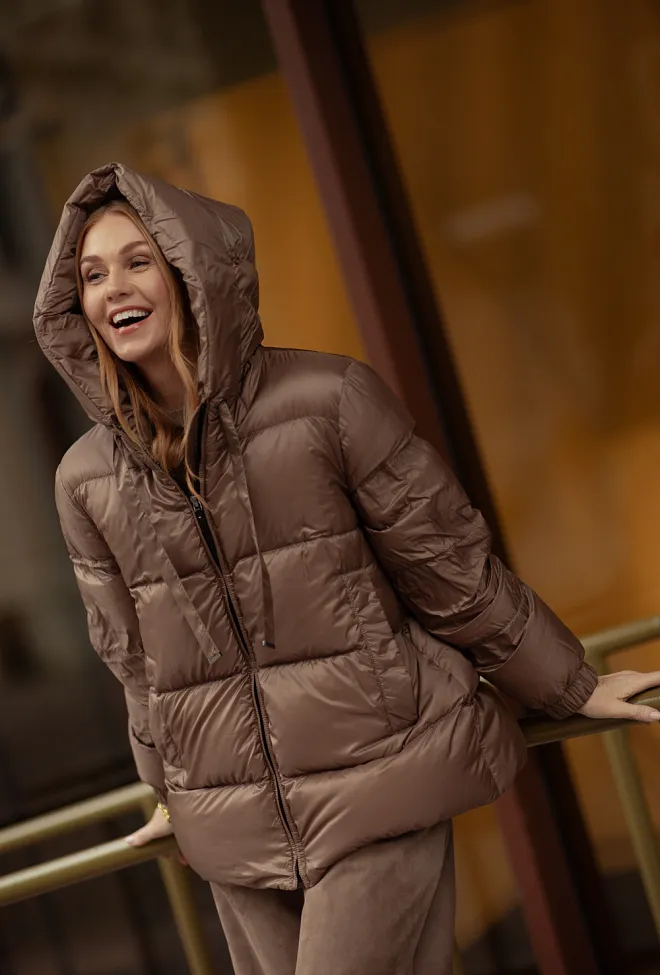 Max Mara Seia Quilted Jacket Visone dunjakke 7