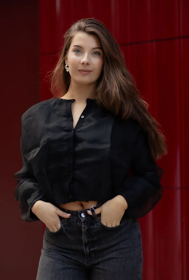 Dagmar Chiffon Cardigan Black topp 3