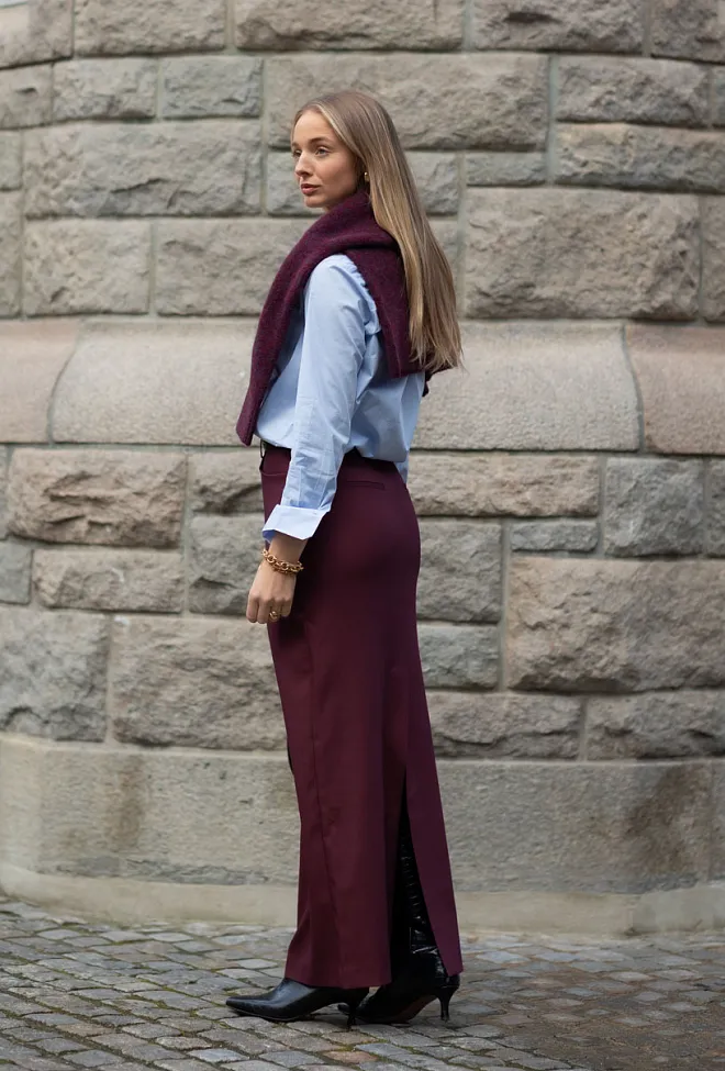 Hiil studio Harmony Skirt Bordeaux skjørt 7