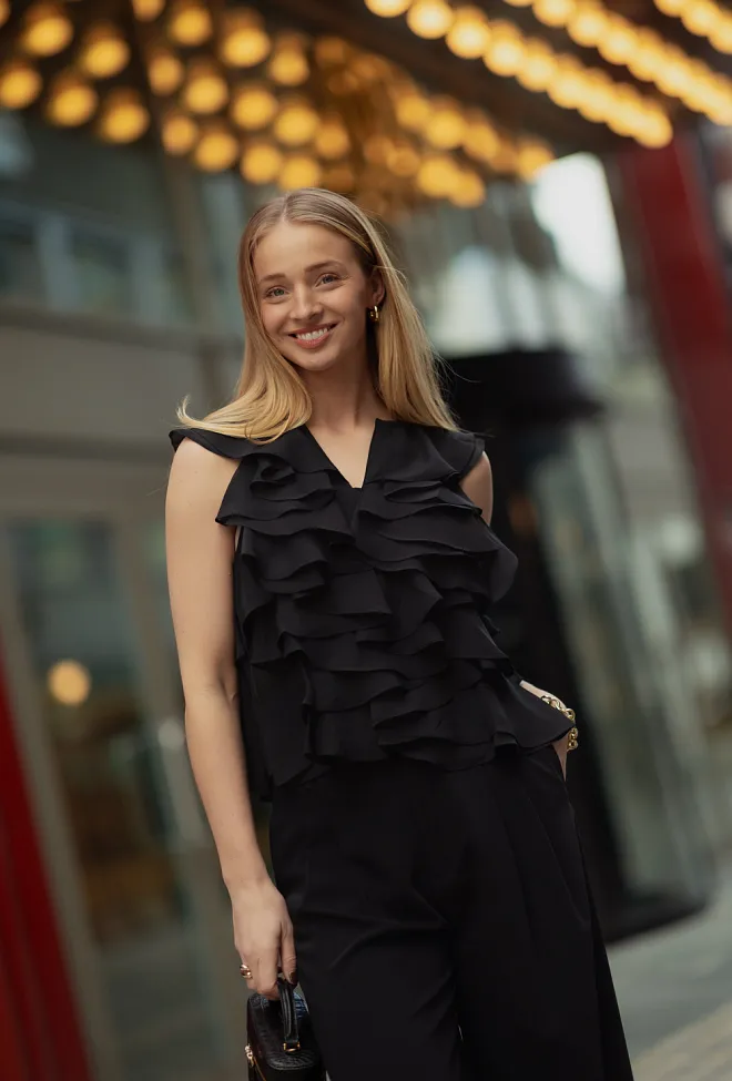 My essential wardrobe MW Eiko Florence Top Black topp