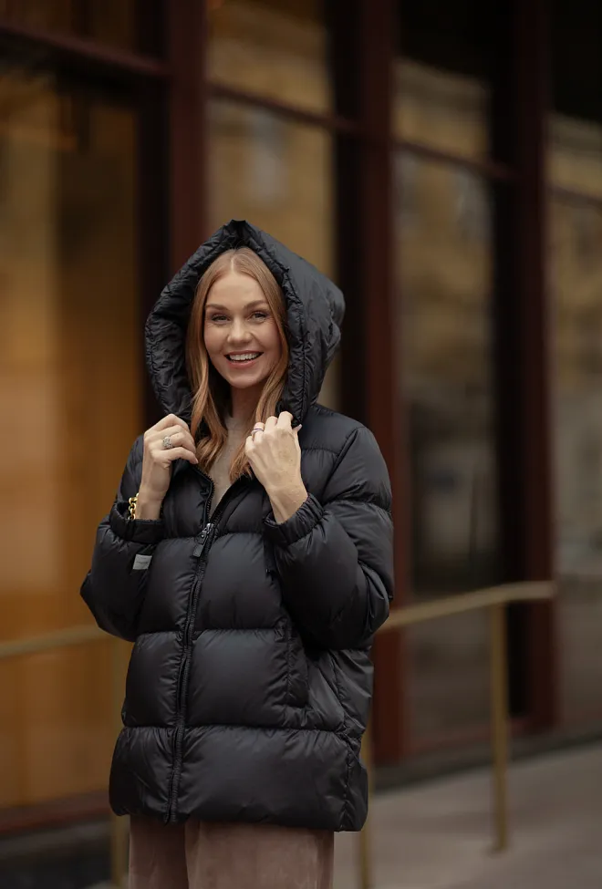 Max mara Seia Quilted Jacket Black dunjakke 6