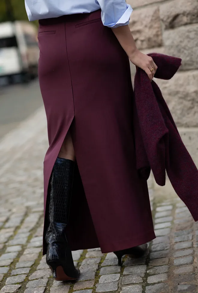 Hiil studio Harmony Skirt Bordeaux skjørt 8