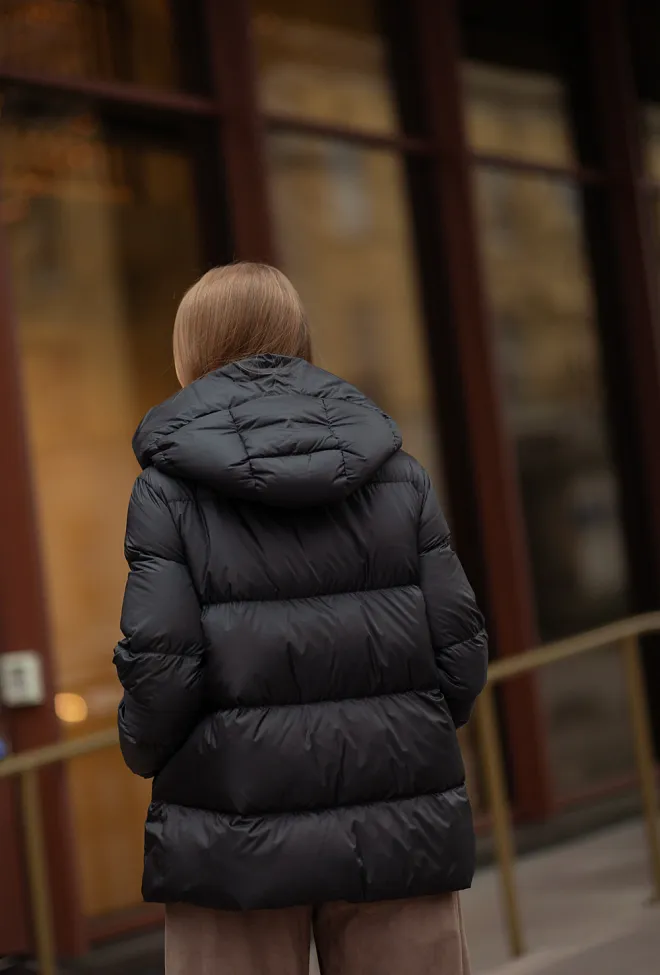 Max mara Seia Quilted Jacket Black dunjakke 9