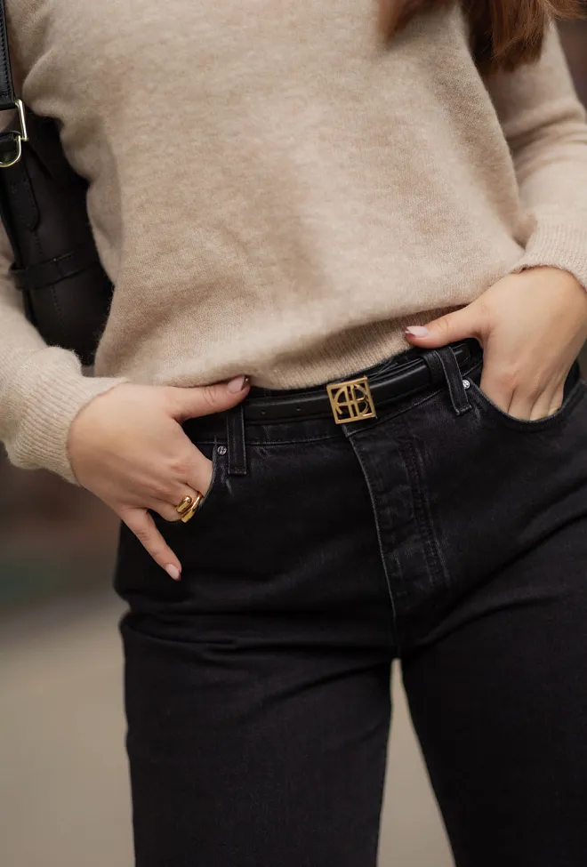 Anine Monogram Belt Black belte 2