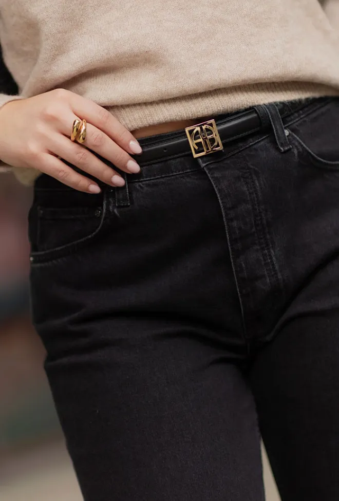 Anine Monogram Belt Black belte 4