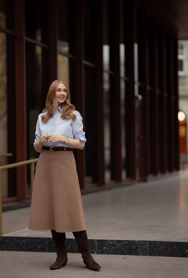 Max mara Gloria Skirt Hazelnut ullskjørt 3