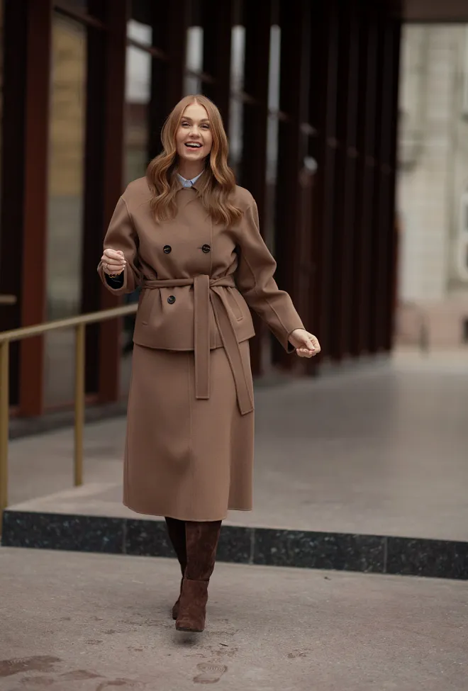 Max mara Gloria Skirt Hazelnut ullskjørt 2